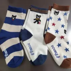 DOUBLE-B キッズ靴下 3足セット 15-17cmのサムネイル