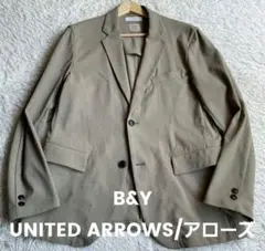美品 B&Y ユナイテッドアローズストレッチ テーラードジャケットL ベージュのサムネイル