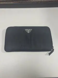 極美品 PRADA プラダ 長財布 ナイロン 三角ロゴ ダークグリーン - メルカリ