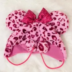 東京ディズニーリゾート ファンキャップ ヒョウ柄 レオパード ミニー ピンク
