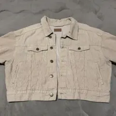 ベージュ コーデュロイ ジャケット