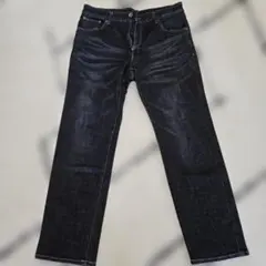 ブラック ストレートデニム