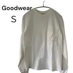 【グッドウエア】Sサイズ　白　ロンT クルーネック　長袖