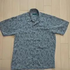 VARSON 半袖シャツ グレー 総柄 メンズ Sサイズ