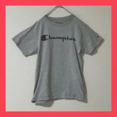 美品 チャンピオン Tシャツ グレー Sサイズ ロゴ入り USA 古着