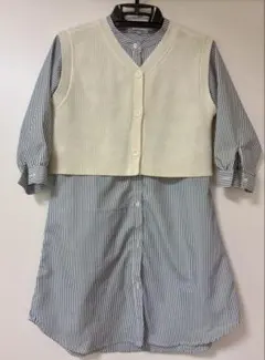 ⭐︎美品⭐︎GLOBAL WORK 七分袖ワンピースとベストセット 120センチ