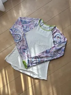 Denise Cronwall テニス袖柄入り長袖Tシャツ