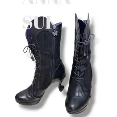 希少✨ANNA SUI アナスイ 猫足 ブーツ 猫足ブーツ 蝶のサムネイル