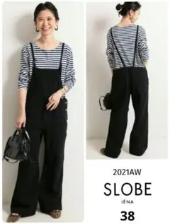 SLOBEIENA【入手困難】LE DENIM ブラックデニムサロペット