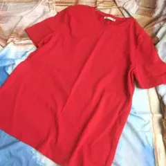 美品Lサイズ■ZARA■半袖Tシャツ　赤　レッド　春夏　レディース