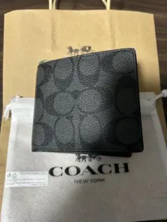 COACH ブラック 二つ折り財布