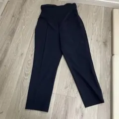 【低身長向け】マタニティ スラックス ネイビー