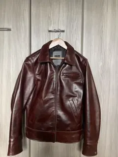 BOLINI ダークブラウン シングルライダースジャケット 46