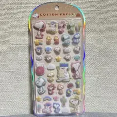 正規品　コットンパフィーシール　スヌーピー　ボンボンドロップシール　ピーナッツ