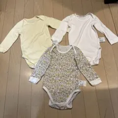ユニクロ　長袖ボディスーツ　肌着3点セット　80サイズ