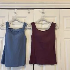 UNIQLO エアリズム　ブラトップ　リブ編みタンクトップ2枚セット