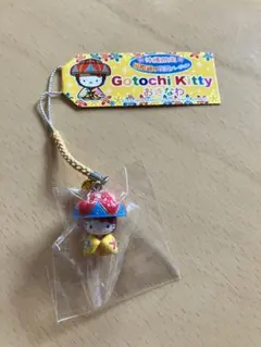 ご当地キティ根付け　沖縄限定　国際通り花笠ver