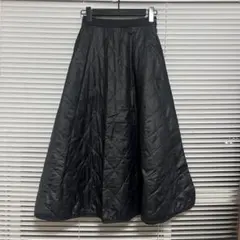 RBS ブラック フレアスカート キルティング