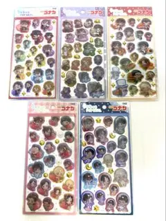 正規品 名探偵コナン コナン うるちゅるポップシール 5枚 全5種 コンプリート
