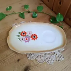 フランスアンティーク　レトロなお花プレート