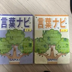19-20①　サピックス　言葉ナビ 上巻・下巻セット SAPIX 重要教材 19-20わ 重要教材 サピックス SAPIX 言葉ナビ 上巻・下巻 - メルカリ