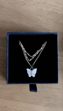 バタフライモチーフ 3セットネックレス 蝶々 可愛い シンプル ゴルド