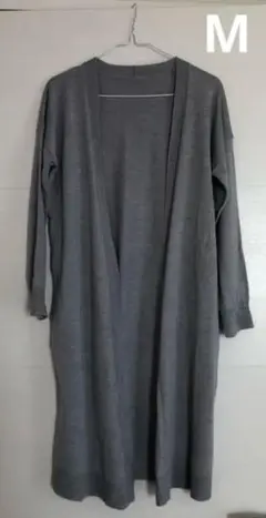 ロングカーディガン グレー　Mのサムネイル
