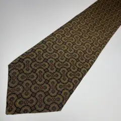 イヴサンローラン　ネクタイ　総柄　幾何学模様　おしゃれ　おもしろ　希少　古着