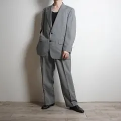 90s Burberrys ストライプ柄シングルセットスーツ グレー/VW178