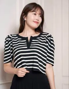 Herlipto♡シャツ Asymmetric Cotton-blend Jersey Top（Tシャツ/カットソー）｜Her lip