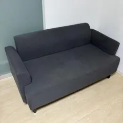 IKEA 2人掛けソファ ダークグレー ファブリック ヘムリングビー
