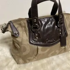 Coach 2WAY ハンドバッグ ショルダーバッグ ベージュ/ブラウン