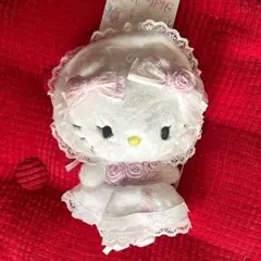キティ hello kitty ホワイトフリルデザイン　ロリータ　ぬいぐるみ