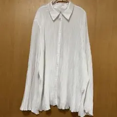 美品❗️アンソロポロジー プリーツブラウス シャツ ホワイト XL インポートのサムネイル