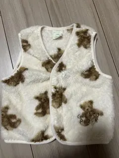 ジェラートピケ　クマ柄 ベビーベスト 80-90