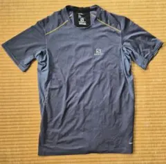 Salomon 通気性 ランニング Tシャツ ダークブルー Sサイズのサムネイル
