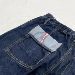 AOZORA デニム　インディゴ　月桂樹ボタン　ウエストゴム　ボタンフライ