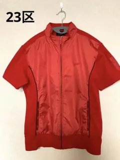 23区SPORT 異素材使い　ナイロン　半袖ジャケット　GOLF