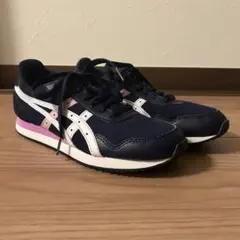 【美品】asics ネイビー スニーカー 23.5センチ レディーススニーカー