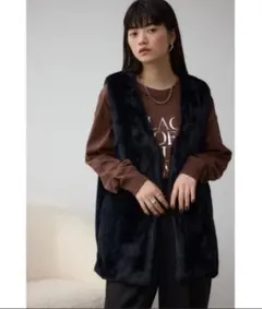 AZUL BY MOUSSY❤︎フラッフィーフェイクファーベスト