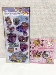 日焼けキティーサンリオキャラクター ウォーターシールおはじきシール2個セット