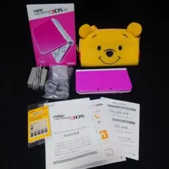 Newニンテンドー3DS LL ピンク×ホワイト 箱 説明書 付属品あり