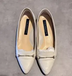 TALANTON タラントン パンプス 24cm アイボリー ローヒール