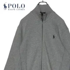 POLO ポロラルフローレン ジップアップスウェット グレー M トレーナー