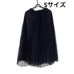 ブラックプリーツロングスカート　sサイズ　未使用　ロングスカート