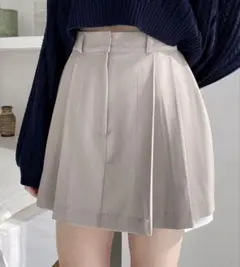 Heather プリーツスカート ベージュ