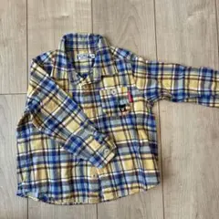 DOUBLE.B チェック柄長袖シャツ 90cm