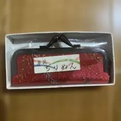 新品未使用！ちりめん花柄印鑑ケース 赤
