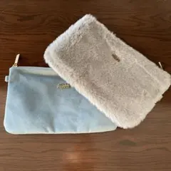 【新品・未使用】 AHKAHファー&ベロア ポーチセット