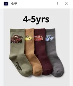【新品未使用】GAP カーズ　靴下　4-5yrs